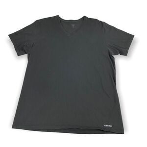 Calvin Klein Mens V-Neck Black Large T Shirt